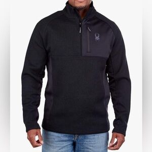 Spyder Gait 1/2 Zip Up Black Lightweight Long Sleeve Jacket Men’s Size M